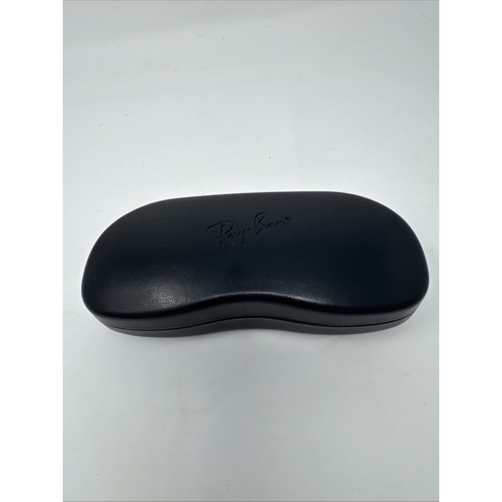 Ray-Ban Aviator Black Clamshell Eyeglass Sunglasses case Gray Interior